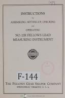 Fellows-Fellows No. 12H Lead Measuring Instrument Operators Assembly Manual Year (1950)-#12H-No 12H-01